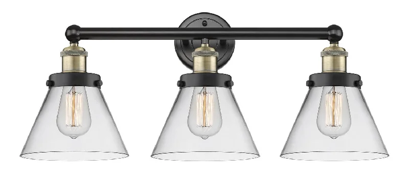 Industrial Lighting with High CRI (Color Rendering Index) for True Color PerceptionEdison Three Light Bath Vanity Industrial Lighting with High CRI (Color Rendering Index) for True Color PerceptionEdison Three Light Bath Vanity