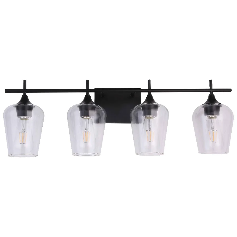 White track lighting for a clean lookEmerald 4-Light Vanity