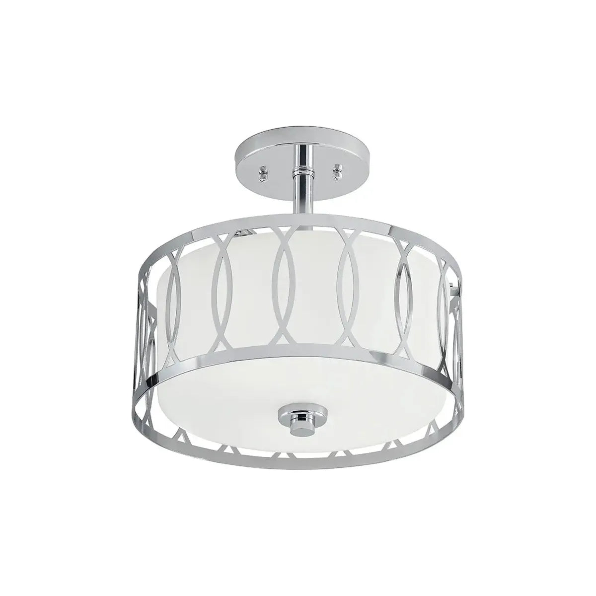 Track lighting with frosted glass shades12.25" 2-Light Semi Flush Mount