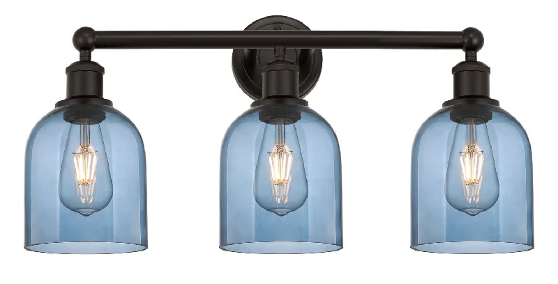 Industrial Lighting for Metal Fabrication ShopsEdison Three Light Bath Vanity