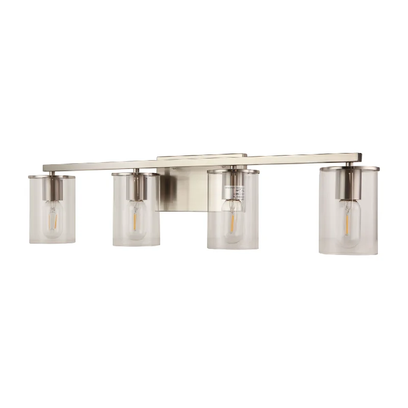 Wireless track lighting for easy installationMoraine 4-Light Vanity