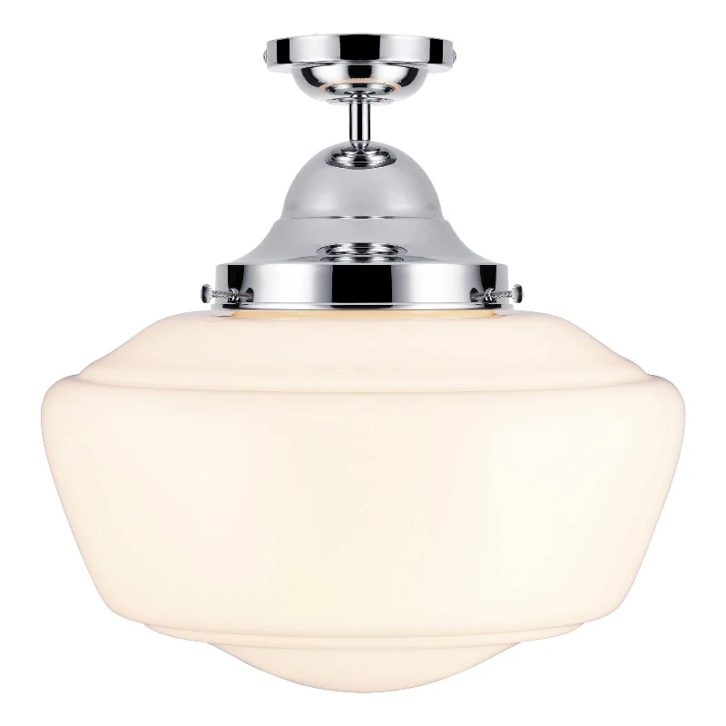 Rustic track lighting for farmhouse decorRydal semi flush pendant chrome with opal glass/Clear Glass, IP44 rated Rustic track lighting for farmhouse decorRydal semi flush pendant chrome with opal glass/Clear Glass, IP44 rated