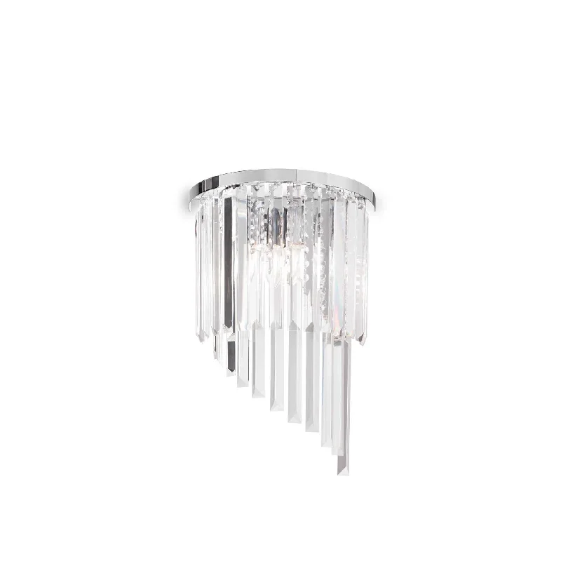 Track lighting with a chunky, bold designvictorian style wall lamps with intricate metalwork for traditional entrywaysCarlton Wall Light - Chrome/Gold Finish