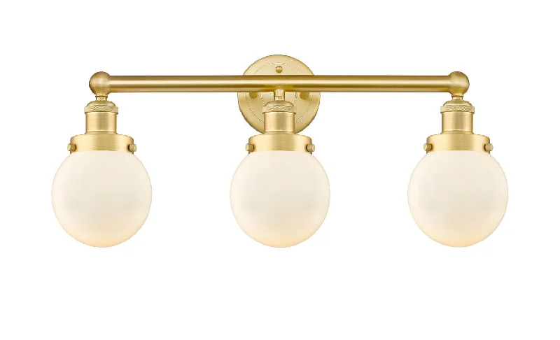 Dimmable Industrial Lighting for Ambiance ControlEdison Three Light Bath Vanity