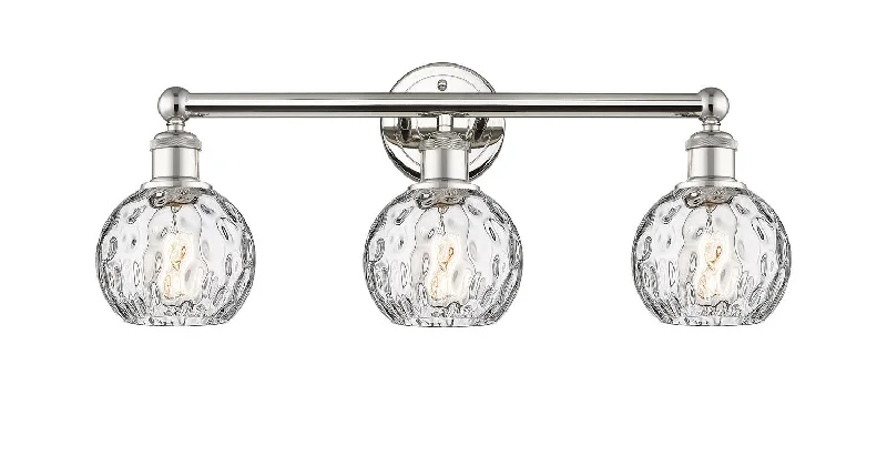 Industrial Lighting for Metal Fabrication ShopsEdison Three Light Bath Vanity