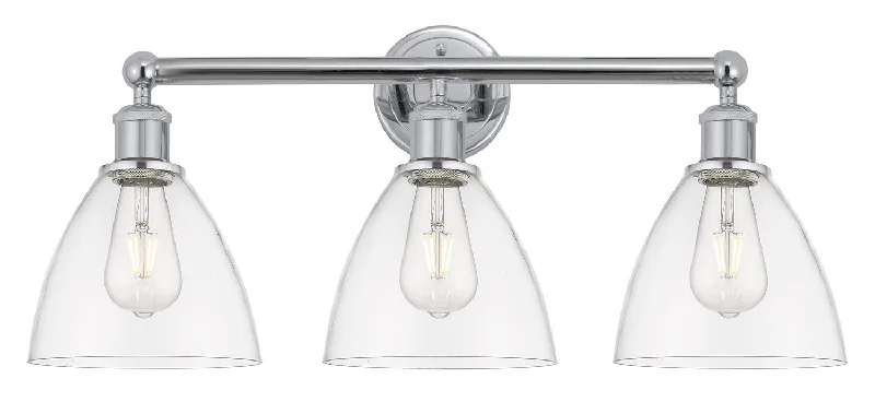 Industrial Lighting for Textile MillsEdison Three Light Bath Vanity