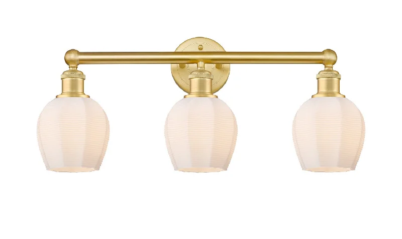 Industrial Lighting for Electronics ManufacturingEdison Three Light Bath Vanity