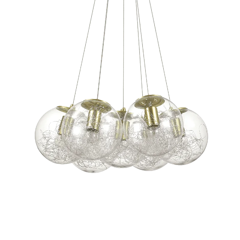 Track lighting for rental propertiesMapa Sat 7Lt Cluster Brass/Nickel Finish