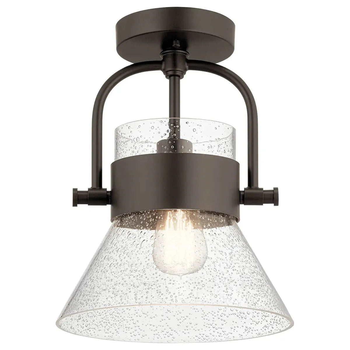 Low - voltage track lighting for safetyAldean 1-Light Semi Flush Mount