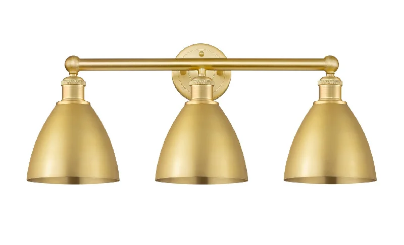 Industrial Lighting for Woodworking FactoriesEdison Three Light Bath Vanity
