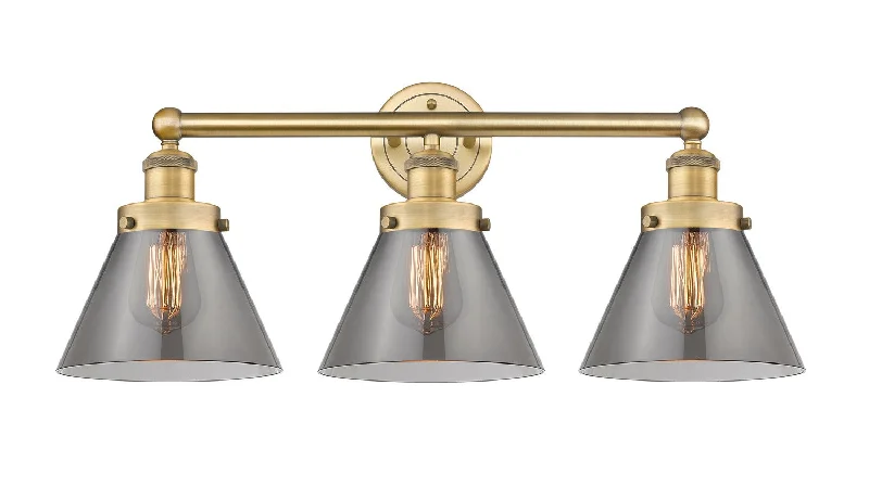 Industrial Lighting for Printing Press FacilitiesEdison Three Light Bath Vanity