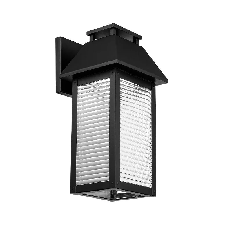 Industrial Exit Sign Lighting for Quick EvacuationFaulkner 18 in LED Outdoor Wall Lantern 927 Lumens 3000K Black Finish Industrial Exit Sign Lighting for Quick EvacuationFaulkner 18 in LED Outdoor Wall Lantern 927 Lumens 3000K Black Finish