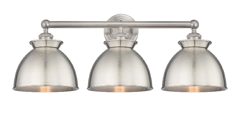 Industrial Lighting for Metal Fabrication ShopsEdison Three Light Bath Vanity