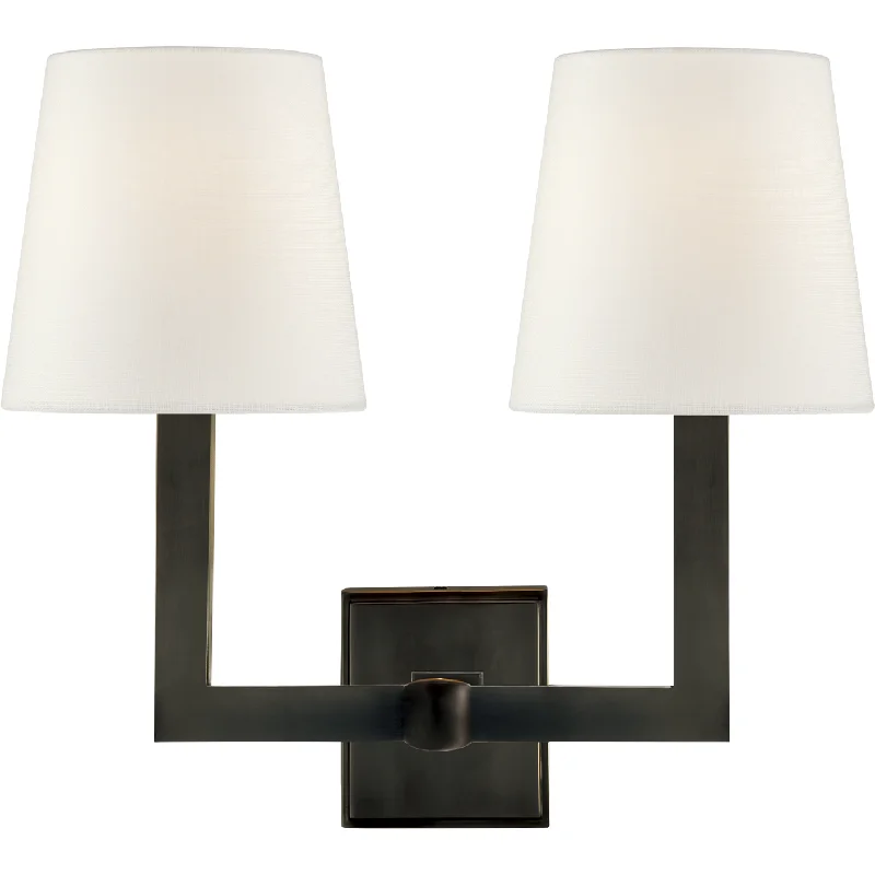 Track lighting with multiple heads for flexibilitySquare Tube Double Sconce