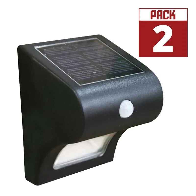 Low - Bay Industrial Lighting Fixtures for Small FactoriesSolar LED Outdoor Wall Sconce 4500K (Pack Of 2) Low - Bay Industrial Lighting Fixtures for Small FactoriesSolar LED Outdoor Wall Sconce 4500K (Pack Of 2)