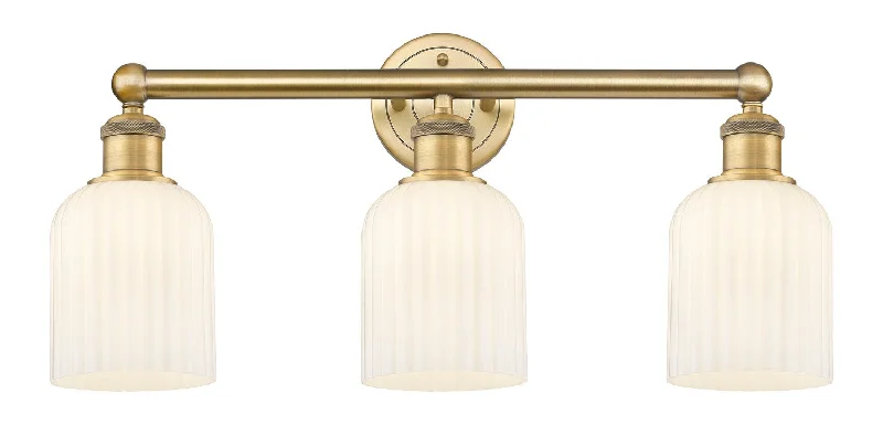 Waterproof Industrial Lighting for Wet AreasEdison Three Light Bath Vanity