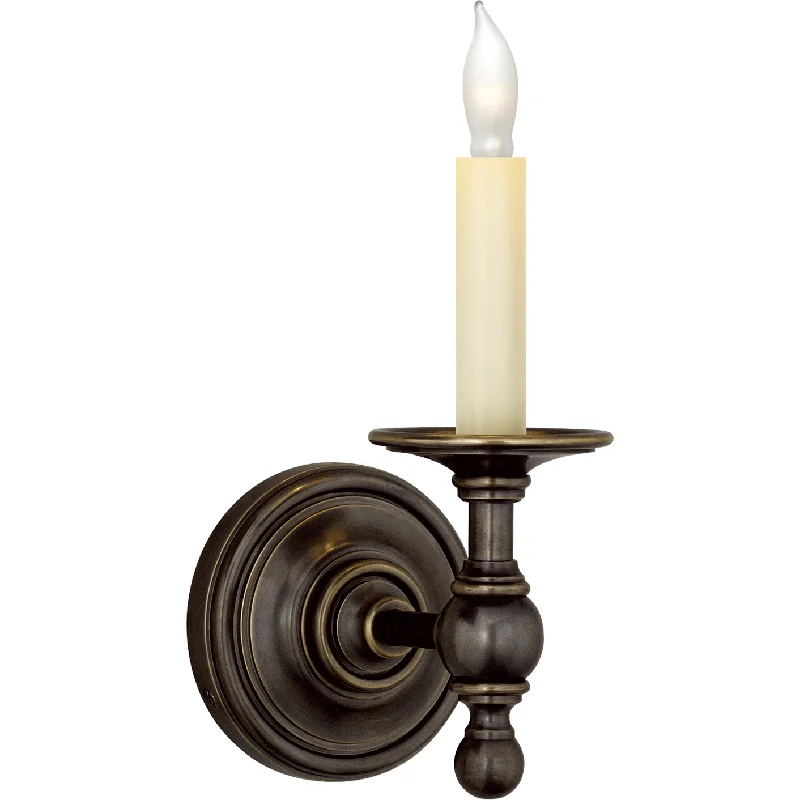 Track lighting with clear glass shadesClassic Single Sconce