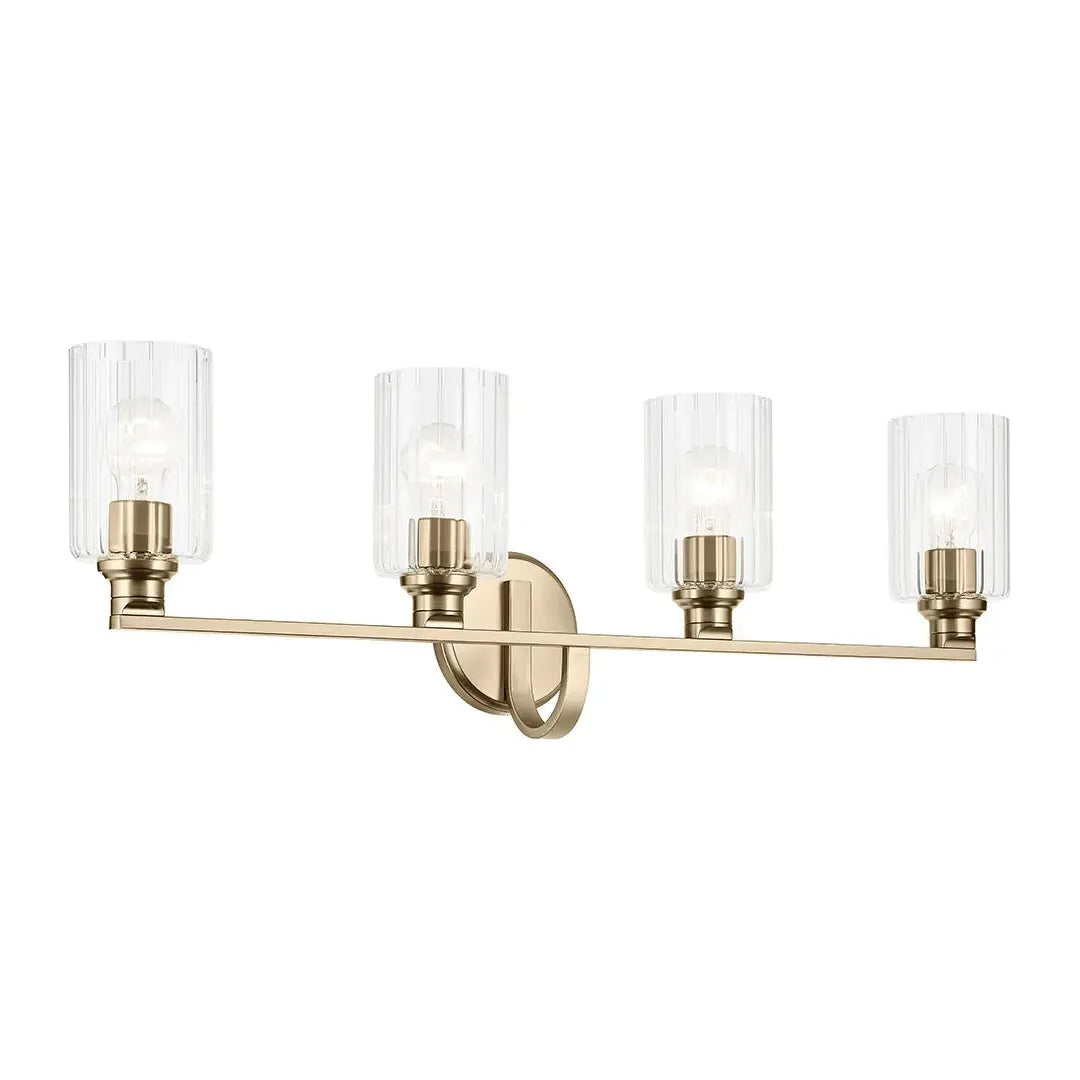 White track lighting for a clean lookGioe 32.25" 4-Light Vanity Light