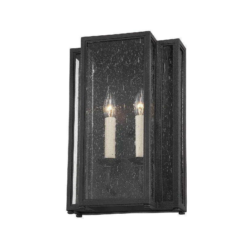 Industrial Lighting for Textile MillsLEOR 16 In. 2 Lights Outdoor Wall Sconce Textured Black Finish Industrial Lighting for Textile MillsLEOR 16 In. 2 Lights Outdoor Wall Sconce Textured Black Finish