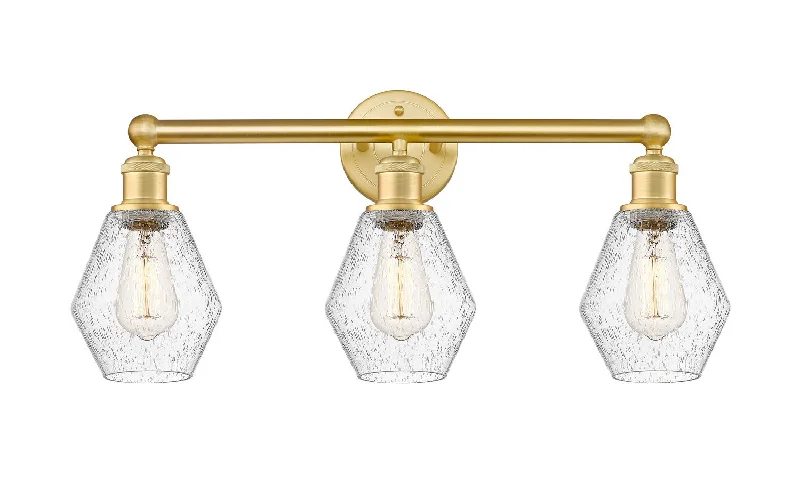 Industrial Lighting for Woodworking FactoriesEdison Three Light Bath Vanity