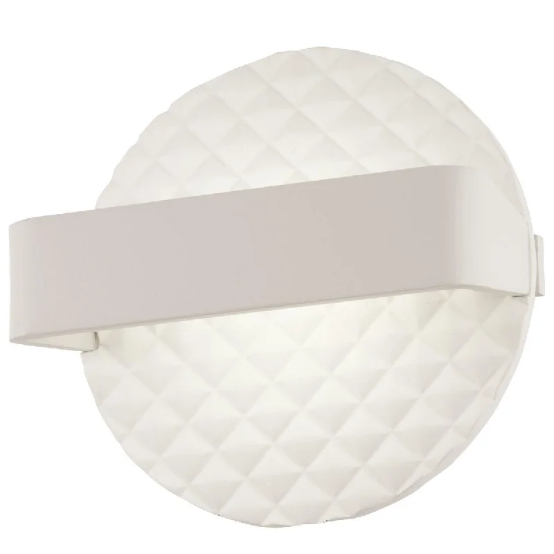 Industrial Lighting for Furniture FactoriesQuilted 7 in. LED Outdoor Wall Sconce White Finish Industrial Lighting for Furniture FactoriesQuilted 7 in. LED Outdoor Wall Sconce White Finish