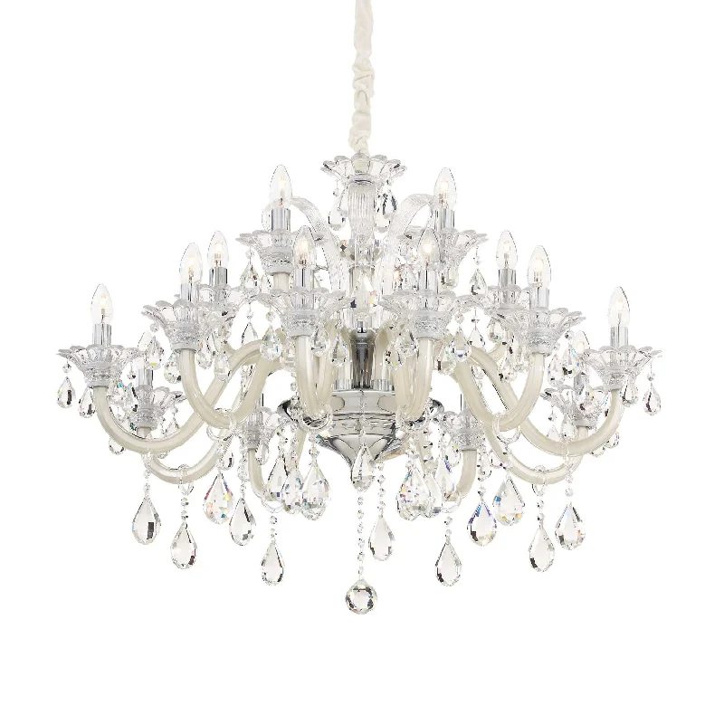 Track lighting with a long - lasting lifespanColossal crystal centre light 6/8/15Lt - Ivory/Grey/Transparent Finish Track lighting with a long - lasting lifespanColossal crystal centre light 6/8/15Lt - Ivory/Grey/Transparent Finish
