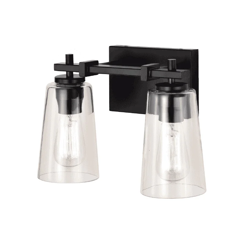 Track lighting with clear glass shadesErie 2-Light Vanity