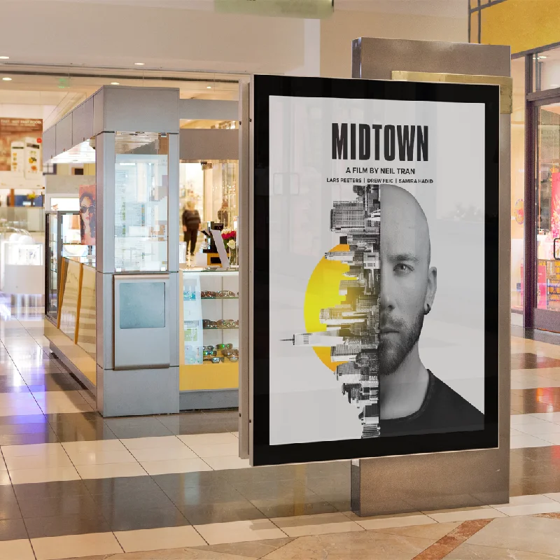 Track lighting with a minimalist track designBacklit Polyester Posters A0-A4
