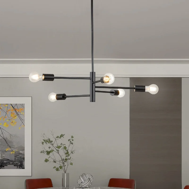 Chandeliers with Adjustable Arms for Directional LightingChandeliers with Adjustable Arms for Directional Lighting5 - Light Modern Metal Black/ Gold Sputnik Linear Pendant Chandelier Chandeliers with Adjustable Arms for Directional LightingChandeliers with Adjustable Arms for Directional Lighting5 - Light Modern Metal Black/ Gold Sputnik Linear Pendant Chandelier