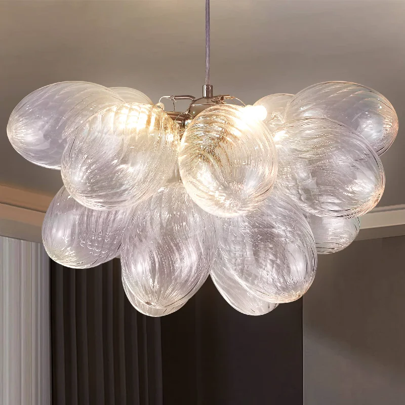 Ceiling - Mounted Chandeliers for Standard CeilingsCeiling - Mounted Chandeliers for Standard CeilingsMid Century Bubbles Chandelier Oval Shape Clear Ribbed Balls Ceiling - Mounted Chandeliers for Standard CeilingsCeiling - Mounted Chandeliers for Standard CeilingsMid Century Bubbles Chandelier Oval Shape Clear Ribbed Balls