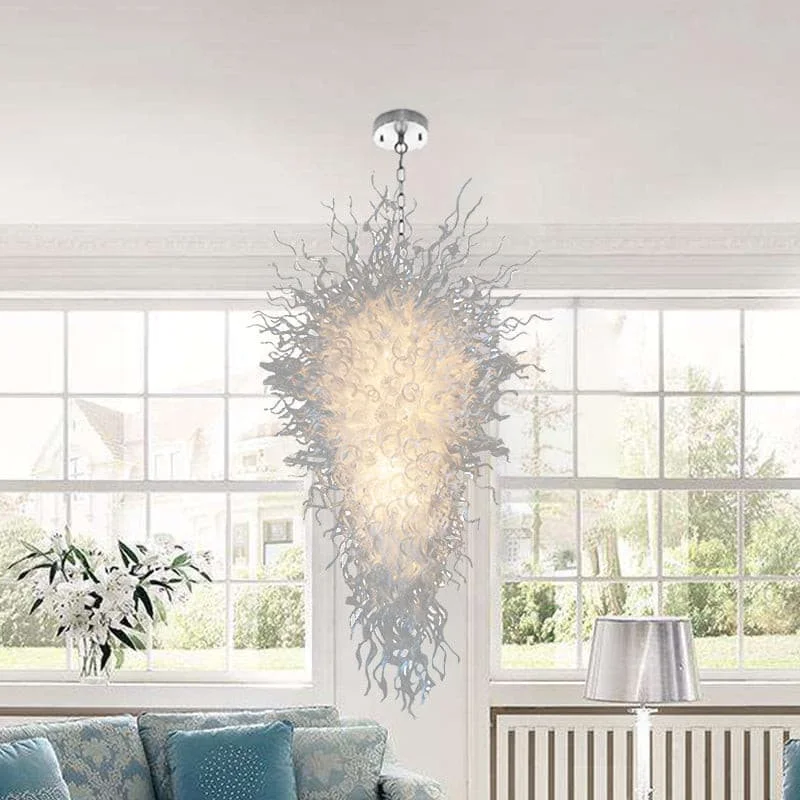 Large Chandeliers for Grand Halls and FoyersLarge Chandeliers for Grand Halls and FoyersSnow Wonder Chihuly Style Blown Glass Chandelier Large Chandeliers for Grand Halls and FoyersLarge Chandeliers for Grand Halls and FoyersSnow Wonder Chihuly Style Blown Glass Chandelier