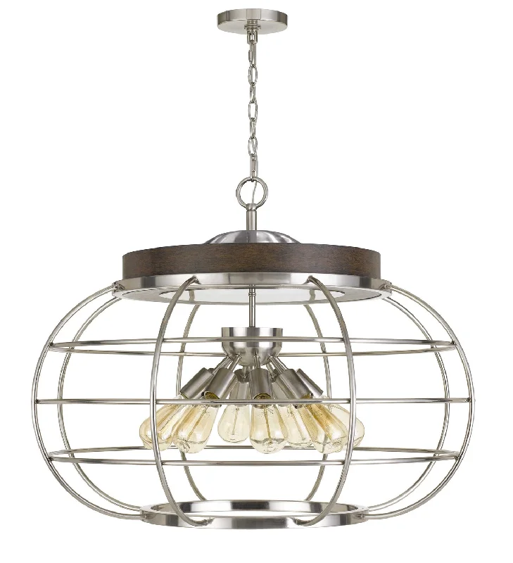 Large Chandeliers for Grand Halls and FoyersLarge Chandeliers for Grand Halls and FoyersCal Liberty FX-3719-8 Chandelier Light - Brushed Steel/Wood Large Chandeliers for Grand Halls and FoyersLarge Chandeliers for Grand Halls and FoyersCal Liberty FX-3719-8 Chandelier Light - Brushed Steel/Wood