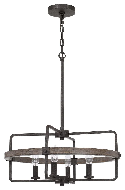 Minimalist Chandeliers for Sleek and Simple InteriorsMinimalist Chandeliers for Sleek and Simple InteriorsCal Rawlins FX-3765-4 Chandelier Light - Black Smith