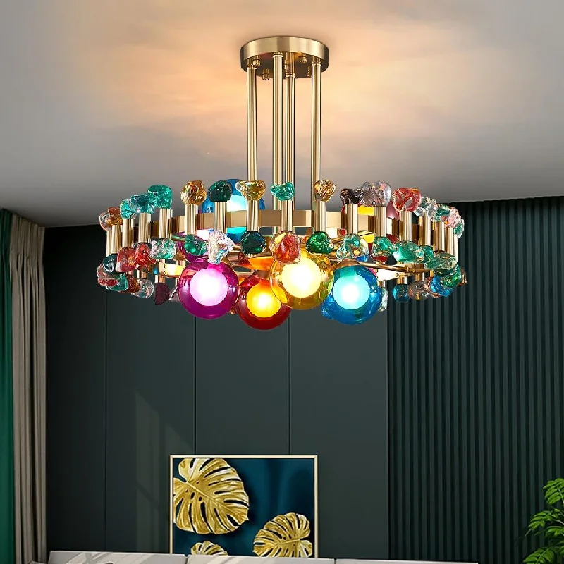 Ceiling - Mounted Chandeliers for Standard CeilingsCeiling - Mounted Chandeliers for Standard CeilingsColorful Modern Crystal Chandelier For Living And Dining Room Ceiling - Mounted Chandeliers for Standard CeilingsCeiling - Mounted Chandeliers for Standard CeilingsColorful Modern Crystal Chandelier For Living And Dining Room