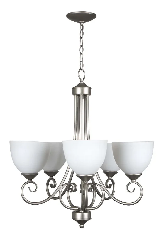 Art Deco Chandeliers for a Retro - Glam LookArt Deco Chandeliers for a Retro - Glam LookCraftmade Raleigh 25325-SN-WG Chandelier Light - Satin Nickel