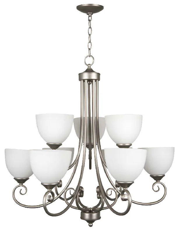 Chandeliers with Clear Crystal for a Sparkling EffectChandeliers with Clear Crystal for a Sparkling EffectCraftmade Raleigh 25329-SN-WG Chandelier Light - Satin Nickel