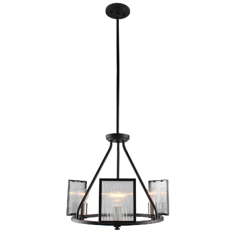 Modern Crystal Chandeliers for Contemporary HomesModern Crystal Chandeliers for Contemporary HomesEglo Henessy 3-Light Chandelier W/ Black and Brushed Nickel Finish Modern Crystal Chandeliers for Contemporary HomesModern Crystal Chandeliers for Contemporary HomesEglo Henessy 3-Light Chandelier W/ Black and Brushed Nickel Finish