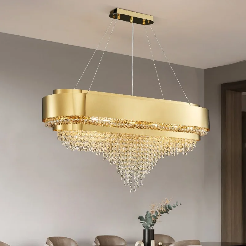 Chandeliers for Dining Rooms to Set the Mood for MealsChandeliers for Dining Rooms to Set the Mood for MealsLuxury Modern Gold Crystal Chandelier Kitchen Lamp Dining Room Rectangle Light Fixture Lustre Chandeliers for Dining Rooms to Set the Mood for MealsChandeliers for Dining Rooms to Set the Mood for MealsLuxury Modern Gold Crystal Chandelier Kitchen Lamp Dining Room Rectangle Light Fixture Lustre