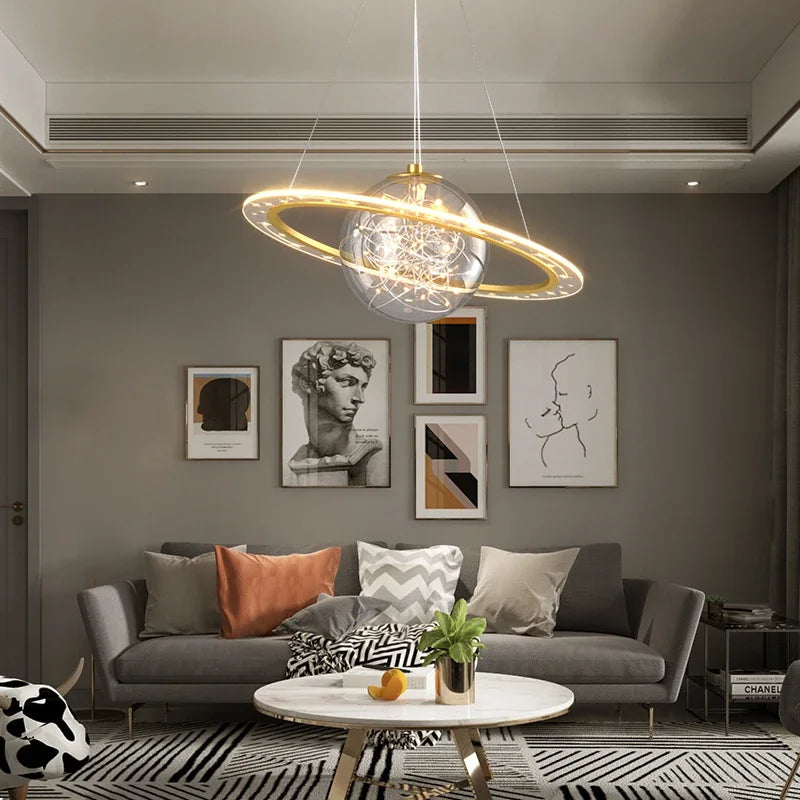 Chandeliers with Frosted Glass for a Softer Light DiffusionChandeliers with Frosted Glass for a Softer Light DiffusionNordic LED Modern Golden Round Planet Chandelier - Living, Dining and Bedroom Décor Lighting Chandeliers with Frosted Glass for a Softer Light DiffusionChandeliers with Frosted Glass for a Softer Light DiffusionNordic LED Modern Golden Round Planet Chandelier - Living, Dining and Bedroom Décor Lighting