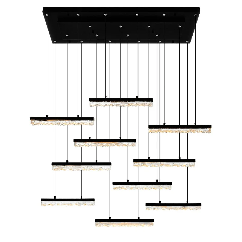 Chandeliers with Metal Frames in Silver FinishChandeliers with Metal Frames in Silver FinishStagger Integrated LED Black Chandelier Chandeliers with Metal Frames in Silver FinishChandeliers with Metal Frames in Silver FinishStagger Integrated LED Black Chandelier