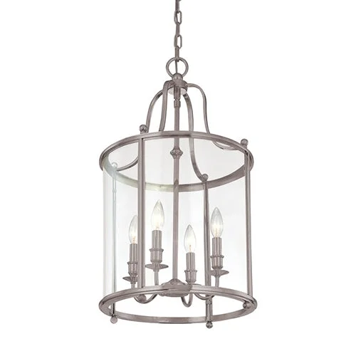 Metal Ceiling Lights in Brass, Copper, Stainless Steel, and IronMetal Ceiling Lights in Brass, Copper, Stainless Steel, and IronHudson Valley 1315 Mansfield 4-lt Pendant