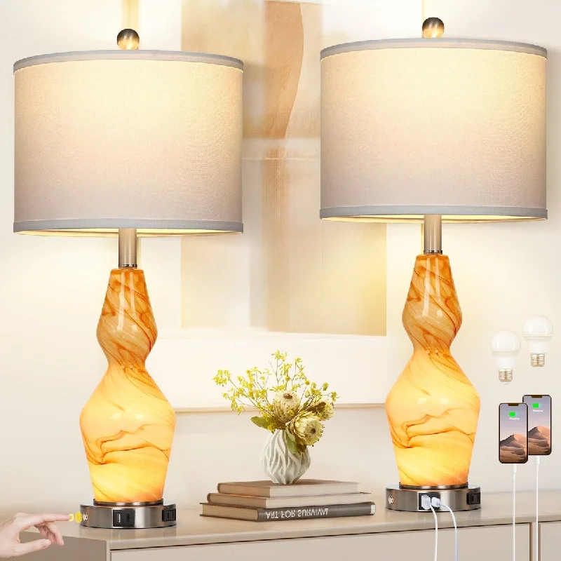 ceramic table lamps with hand painted designs for an artistic touchceramic table lamps with hand painted designs for an artistic touchBrown Art Glass Nightlight Table Lamp 2in1 with Exquisite Brown Texture (Set of 2) - 12'' x 12'' x 26.5'' (L x W x H) ceramic table lamps with hand painted designs for an artistic touchceramic table lamps with hand painted designs for an artistic touchBrown Art Glass Nightlight Table Lamp 2in1 with Exquisite Brown Texture (Set of 2) - 12'' x 12'' x 26.5'' (L x W x H)