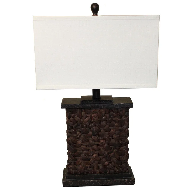 wooden table lamps with natural grain for a warm and organic feelwooden table lamps with natural grain for a warm and organic feelCasa Cortes Rattan 28-inch High Table Lamp