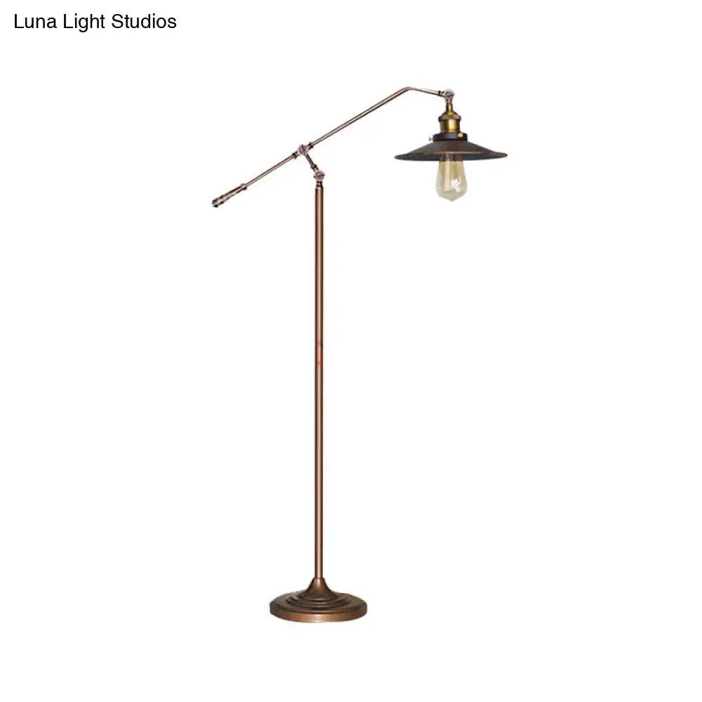 crystal table lamps with dazzling prisms for a glamorous effectcrystal table lamps with dazzling prisms for a glamorous effectIndustrial Style Floor Standing Lamp in Black/Bronze with Flared Metal Shade, 10"/12" Wide