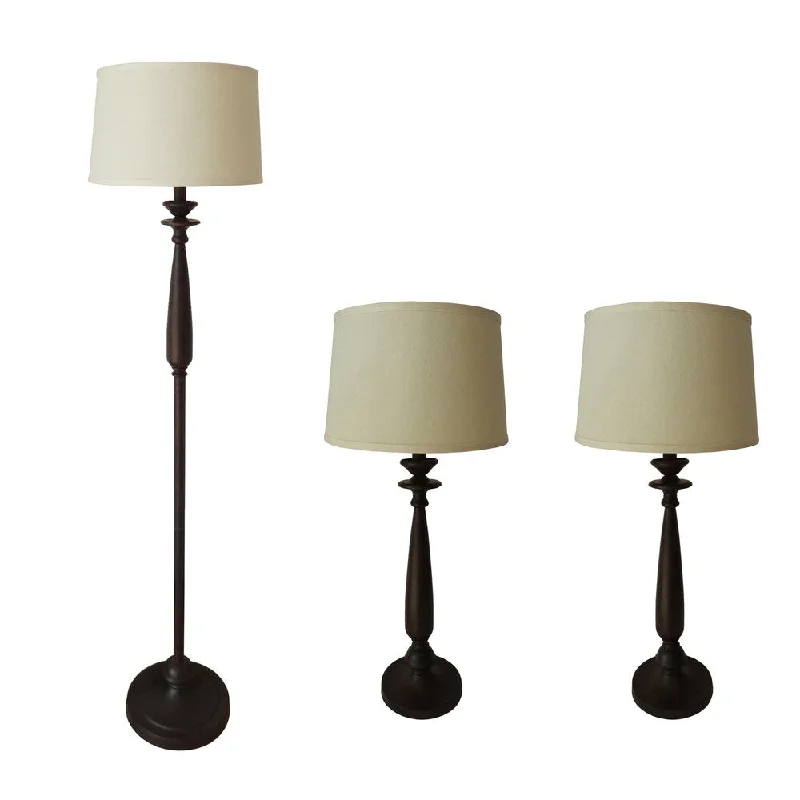 art deco table lamps with geometric shapes for a retro touchart deco table lamps with geometric shapes for a retro touchMetal & Resin 3-Piece Antique Brown Finish Lamp Set