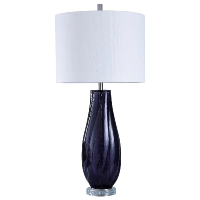 coastal style table lamps with nautical elements for beach housescoastal style table lamps with nautical elements for beach housesRain Deep Purple Table Lamp - White Shade