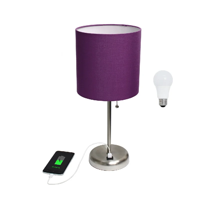 Brushed Steel/Purple Shade