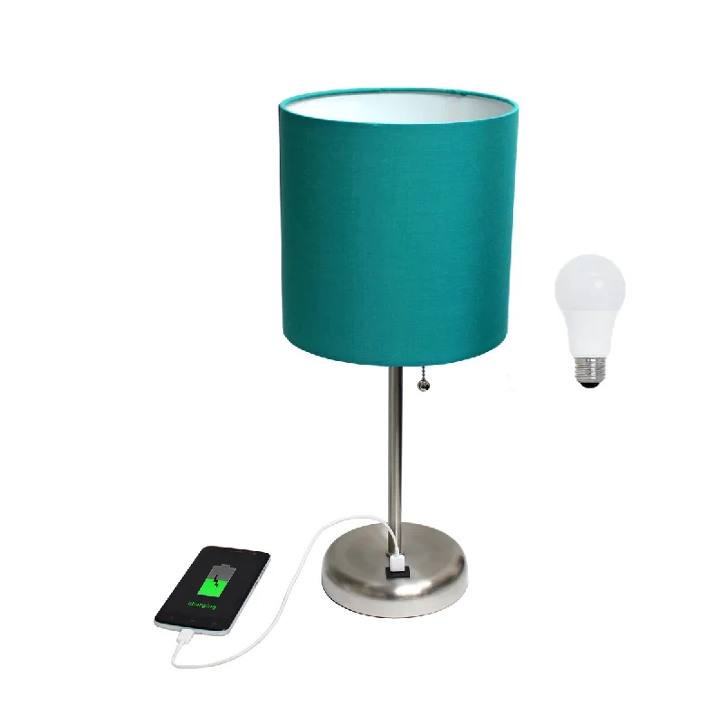 Brushed Steel/Teal Shade
