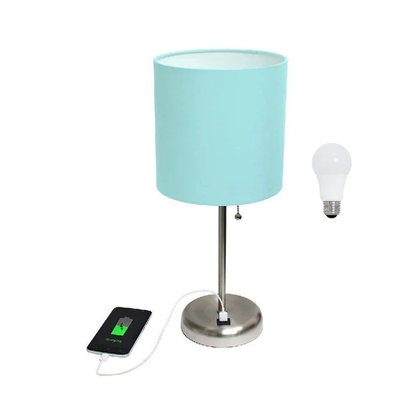 Brushed Steel/Aqua Shade
