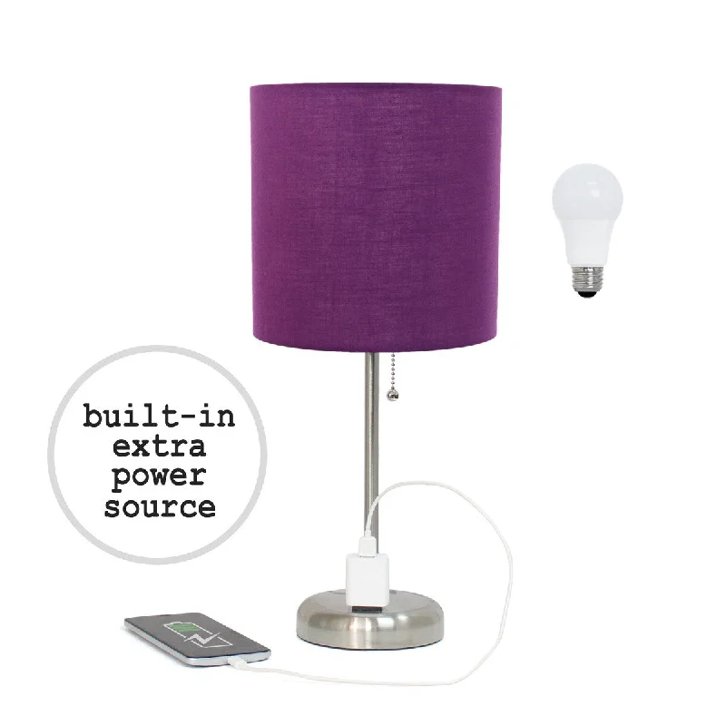 Brushed Steel/Purple Shade